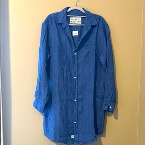 Frank & Eileen Blue Button-Up Dress